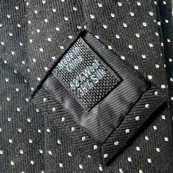 Marc Anthony black with white polka dots men’s tie - Picture 5 of 6